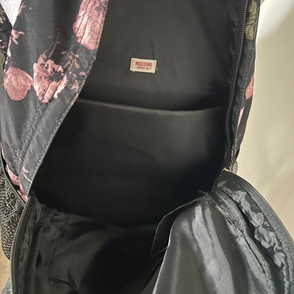 Mossimo Supply Co Pink Black Nylon 15"X12"X5" Backpack Bag - Picture 5 of 12